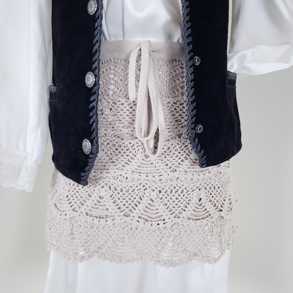 BCBG Maxazria crochet mini skirt crop top - Picture 11 of 12